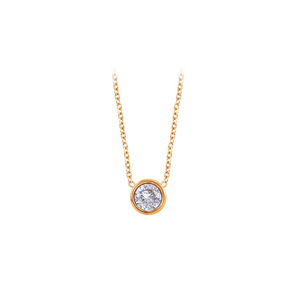 Gold-plated necklacec rystal