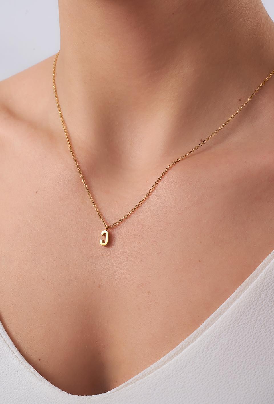 Necklace with initial ე