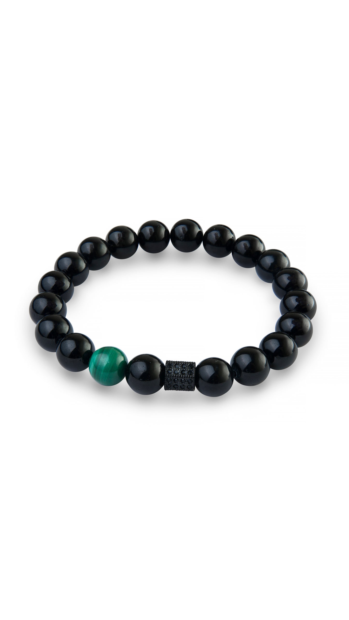 Black tourmaline, maclachite