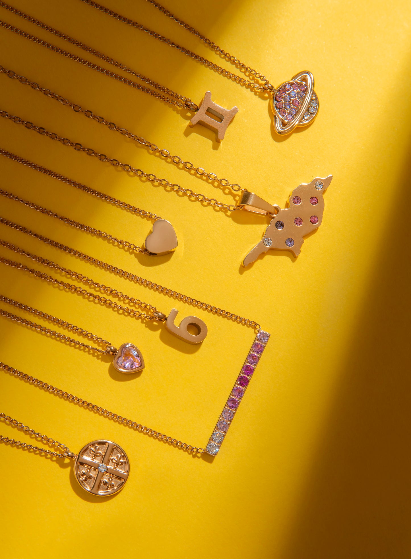 Necklace with the flag of Georgia