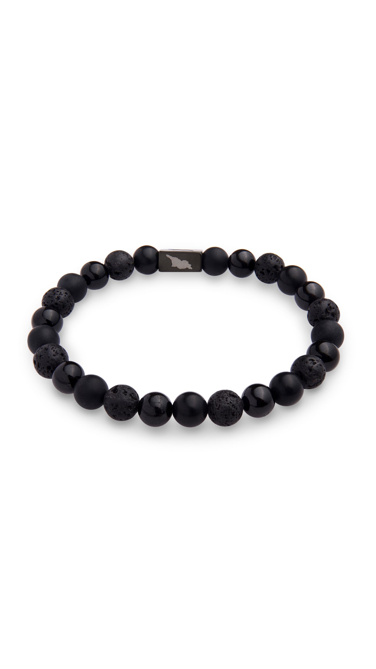 Black tourmaline, black agate, lava stone