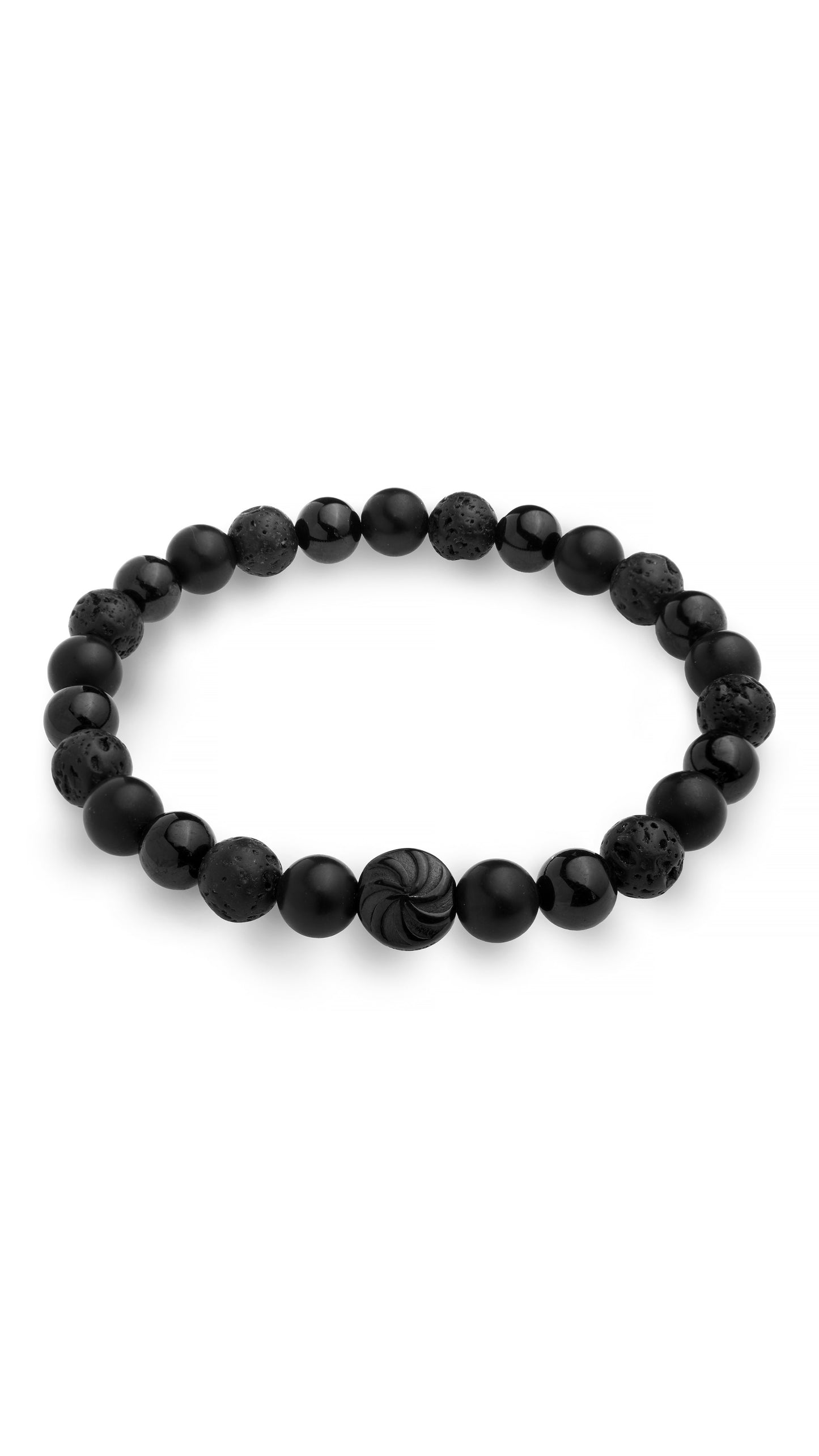 Black tourmaline, black agate, lava stone
