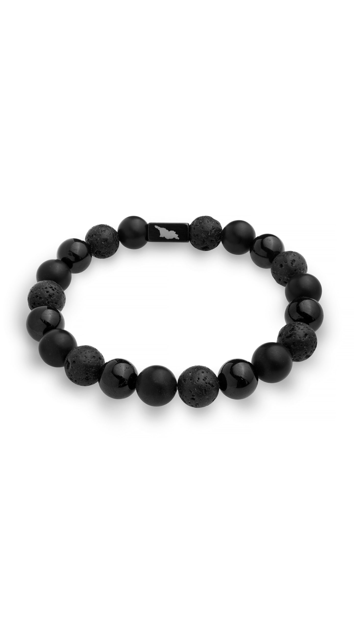 Black tourmaline, black agate, lava stone