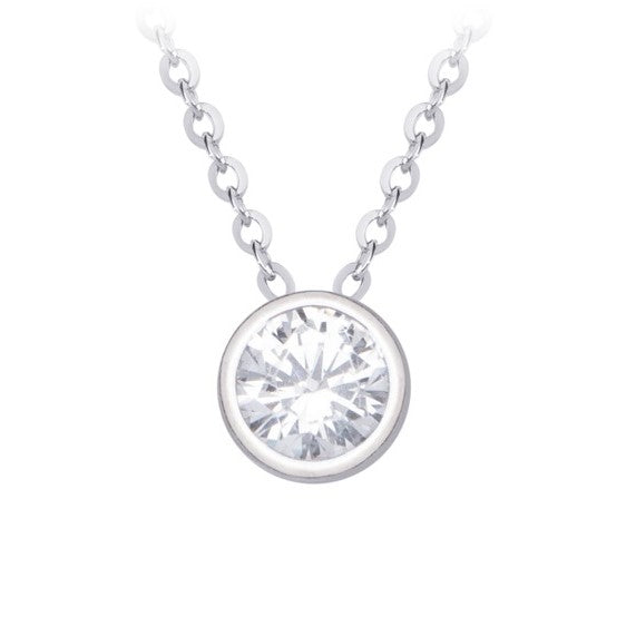 Heart silver necklace