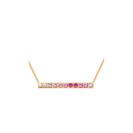 ყელსაბამი სწორი დეტალით ფერადი ცირკონებით