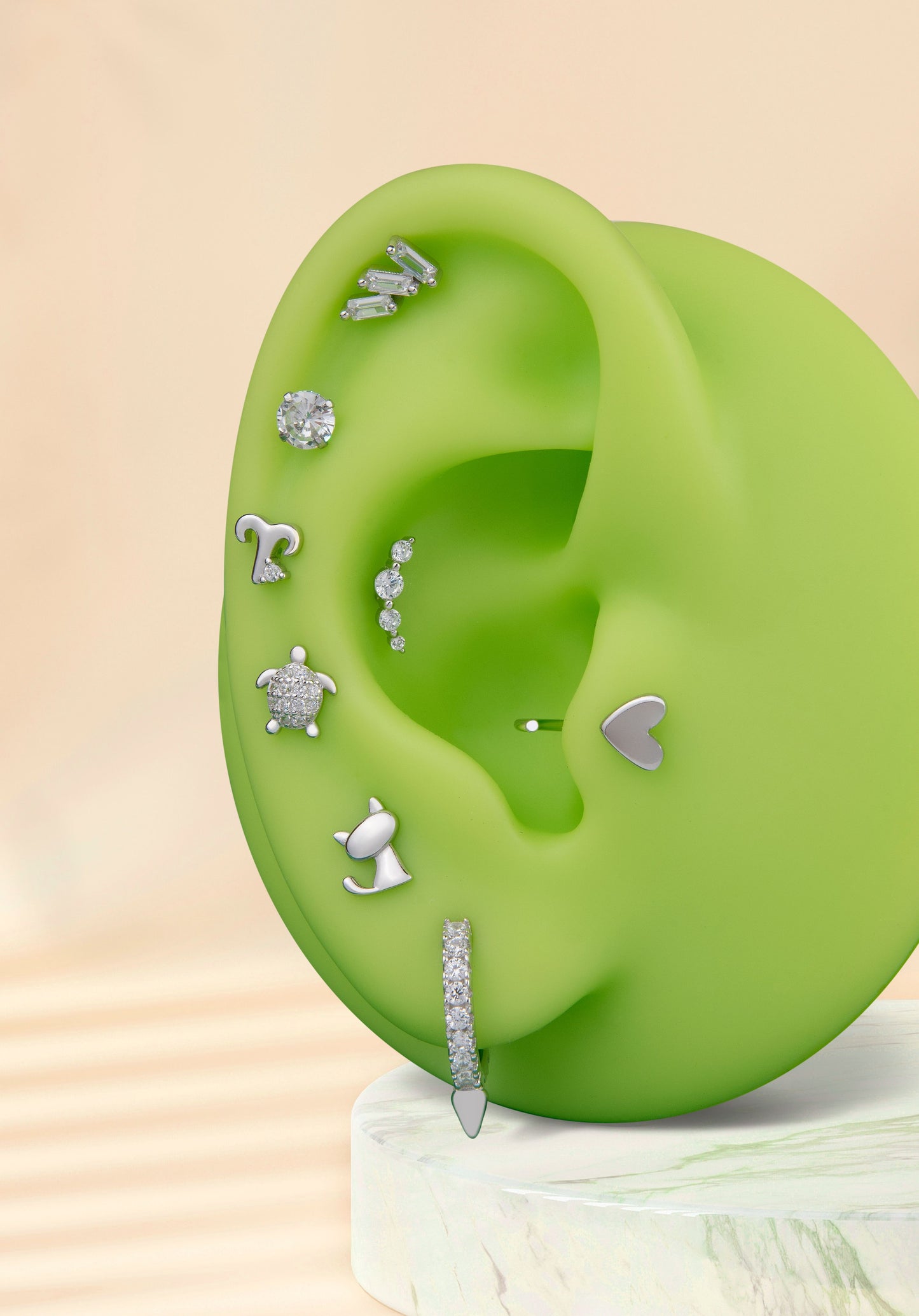 ვერცხლის საყურე პირსინგი