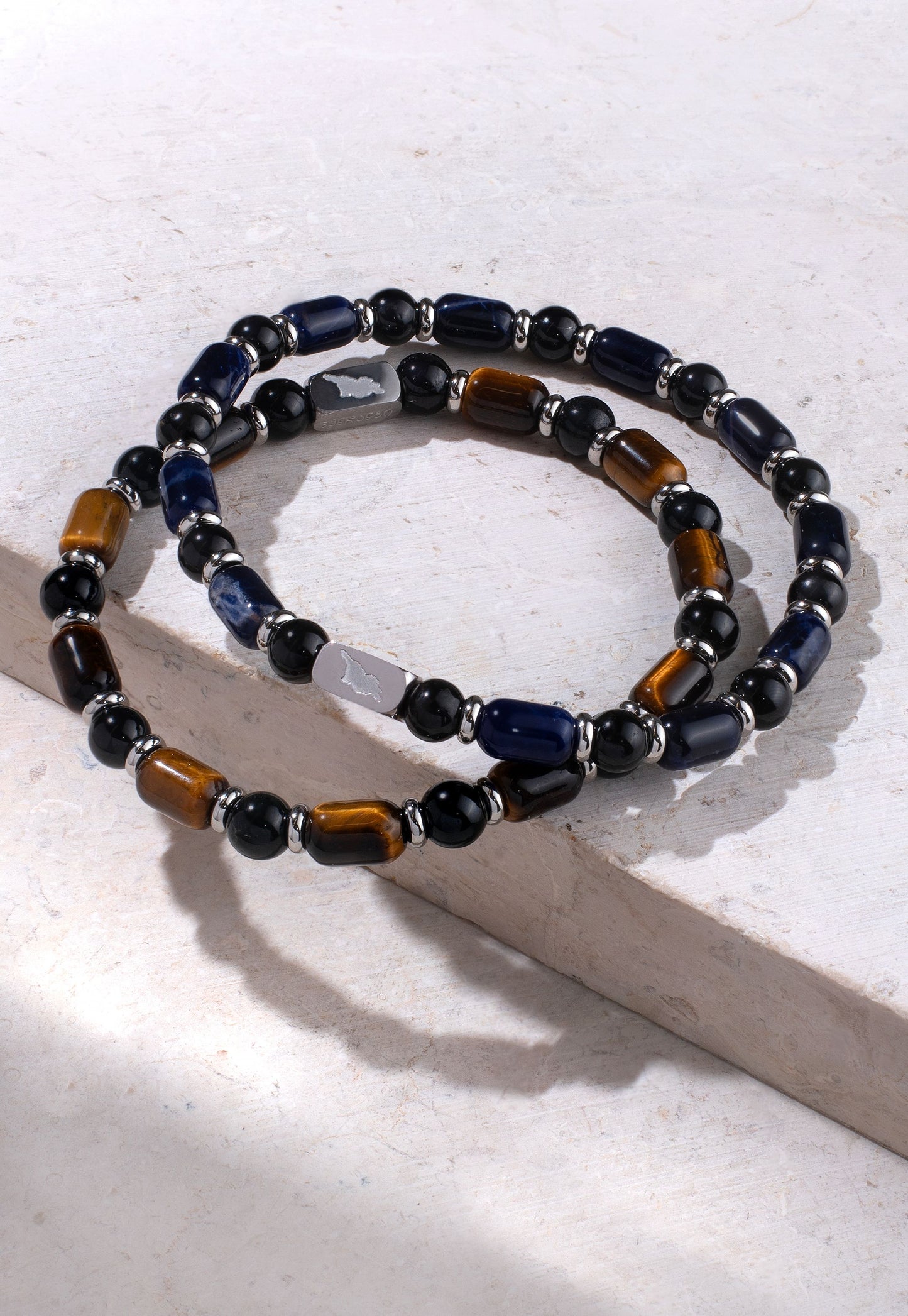 Black tourmaline, sodalite