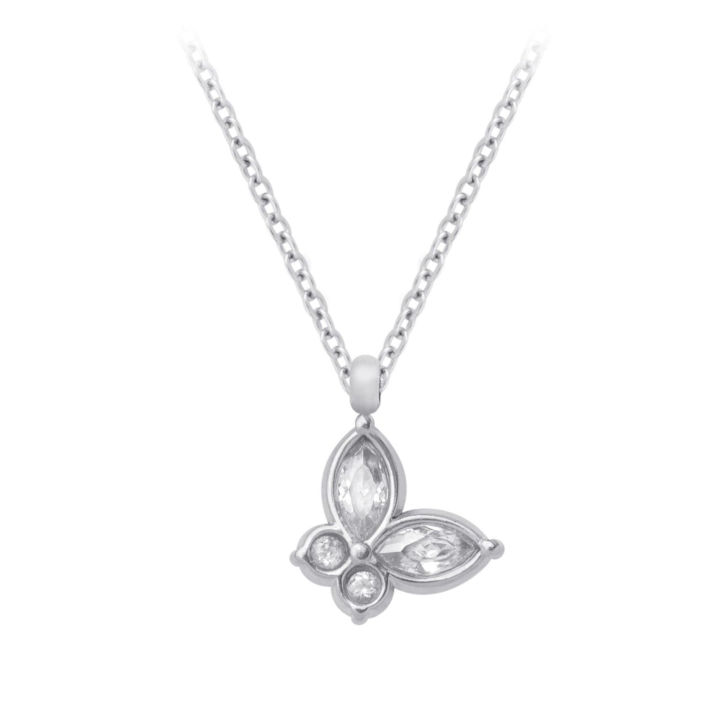 Necklace heart with crystal