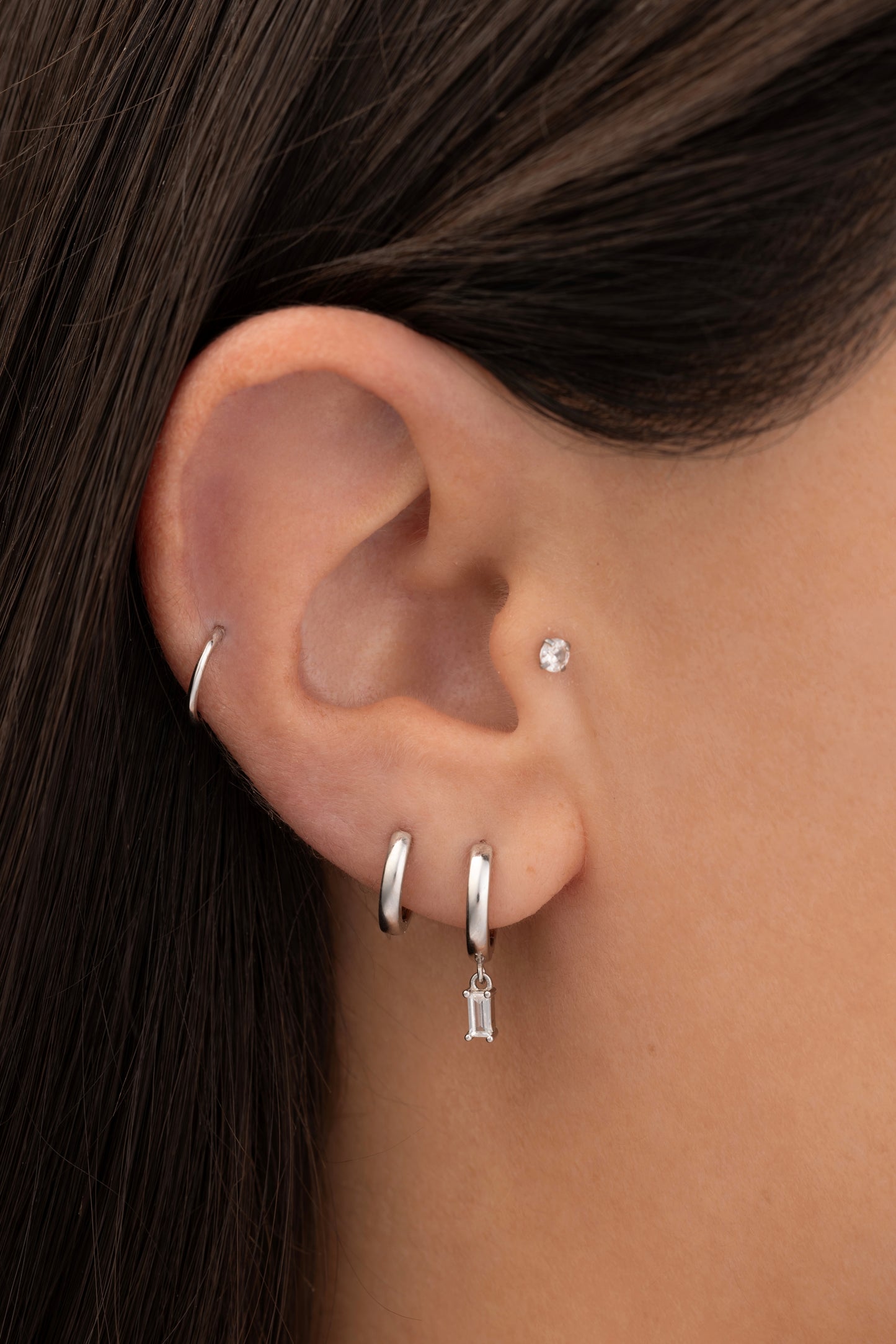 Silver earring
