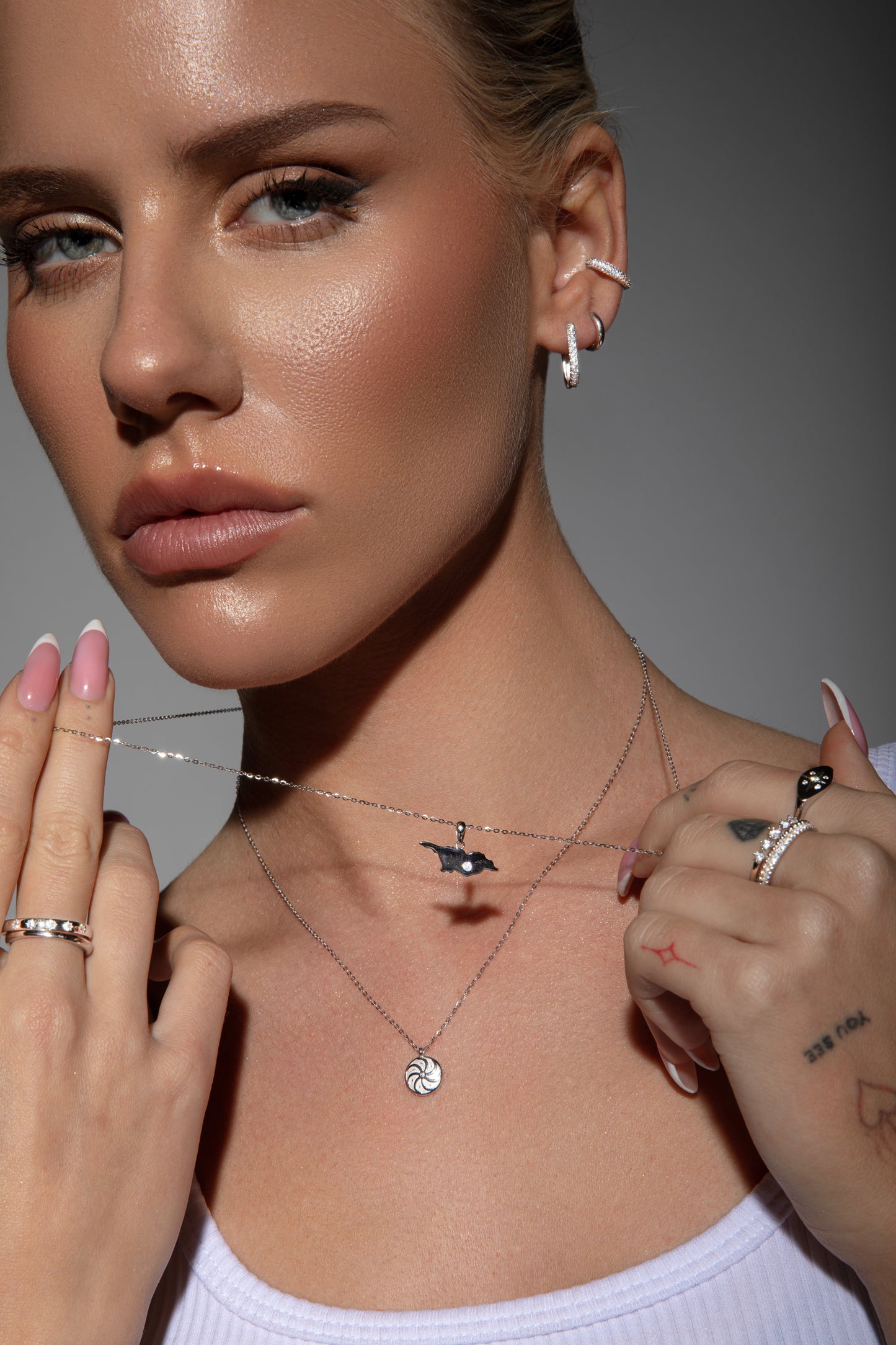 Silver earring