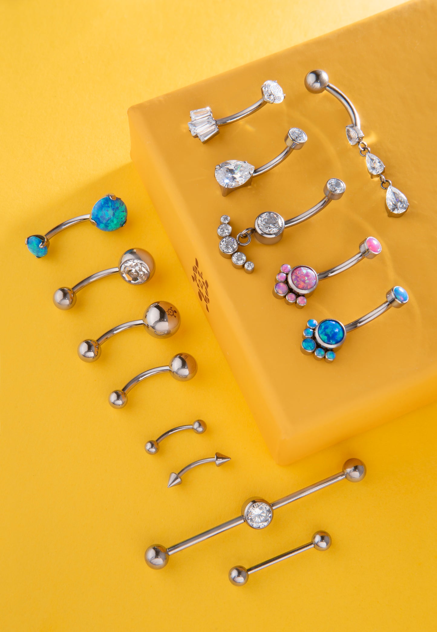 Plain tongue piercing