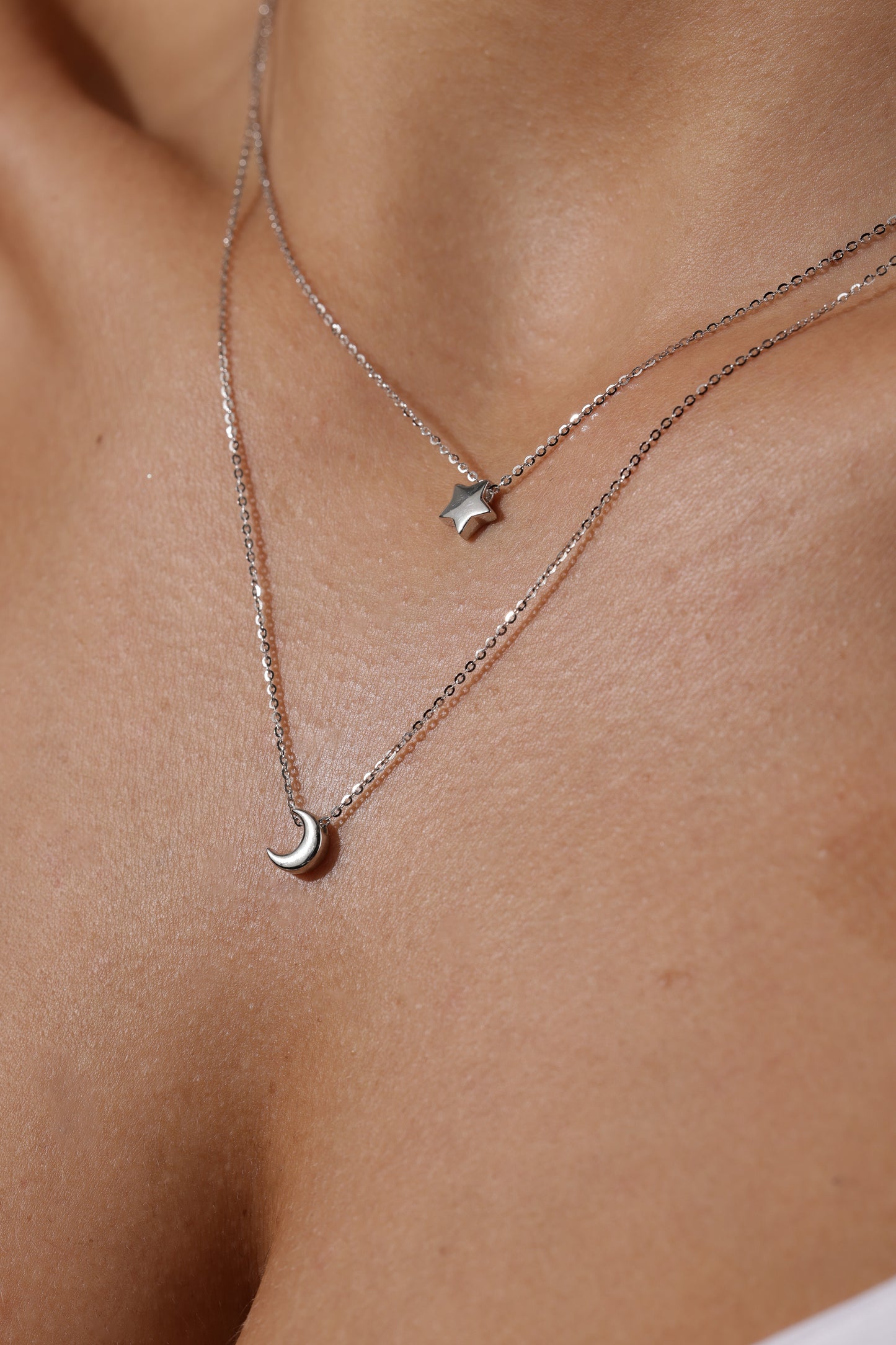 Heart silver necklace