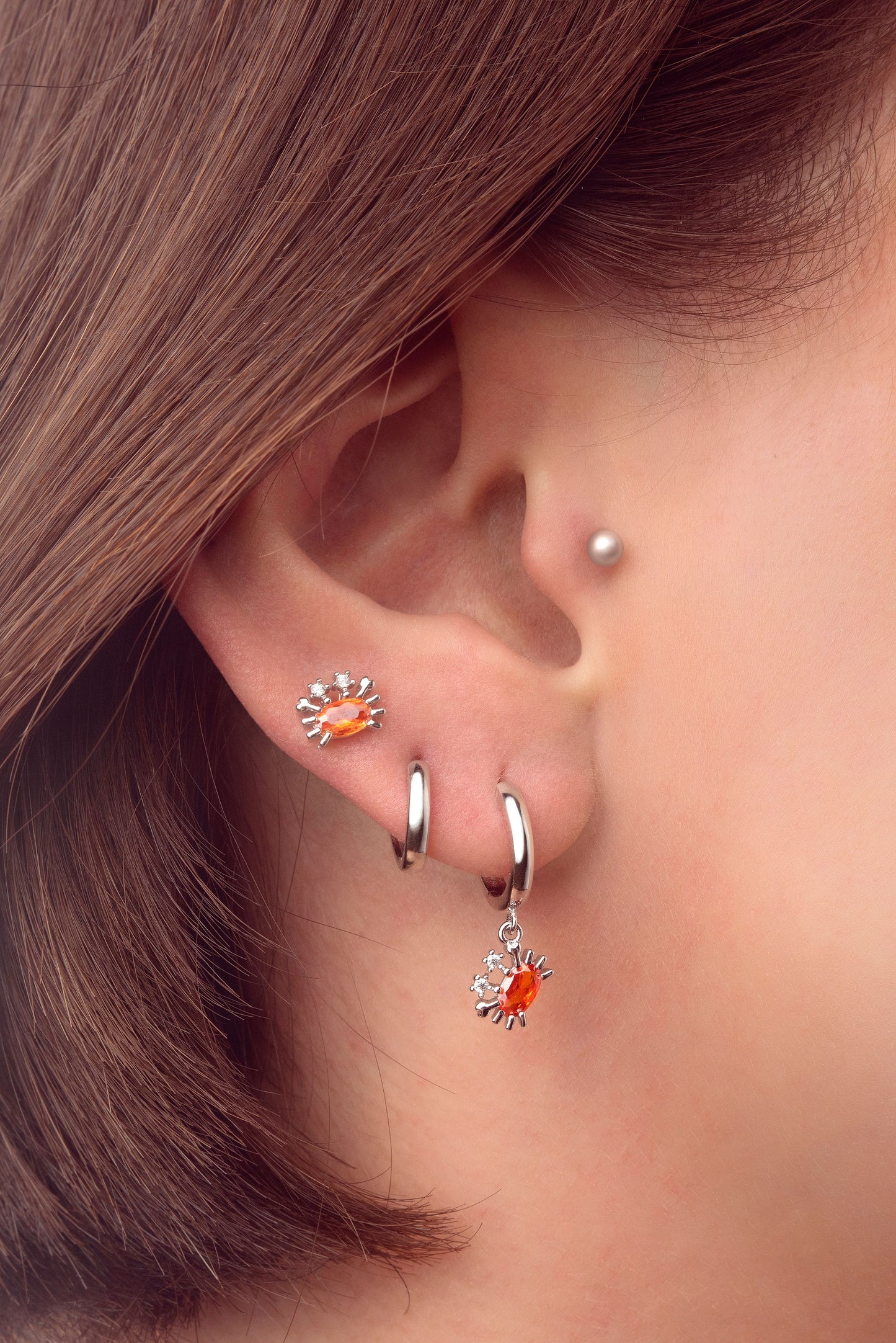 ვერცხლის საყურე პირსინგი