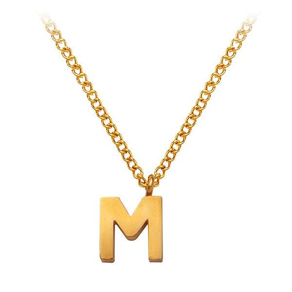 Necklace with initial M