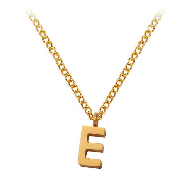 Necklace with initial E