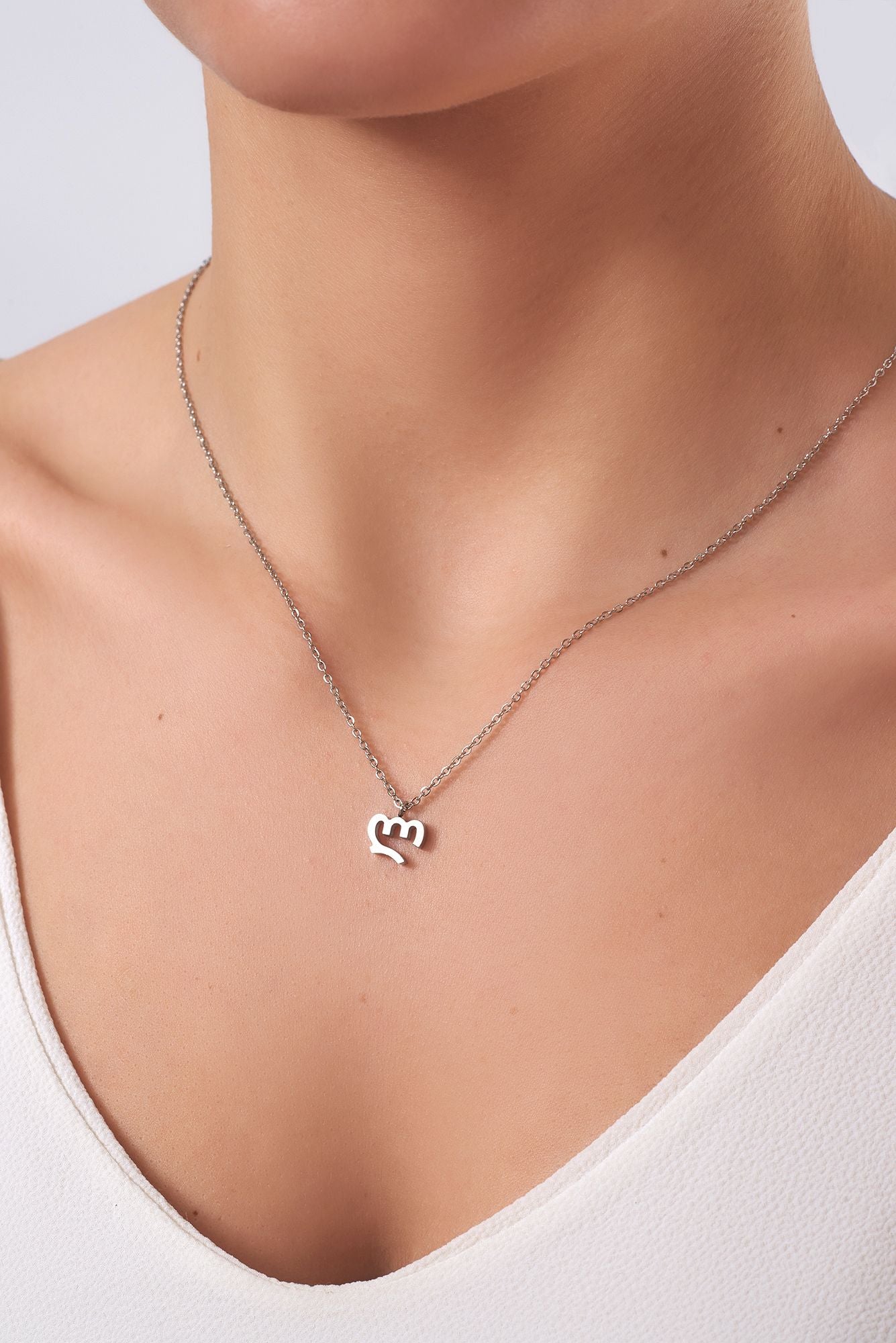 Necklace with initial ლ
