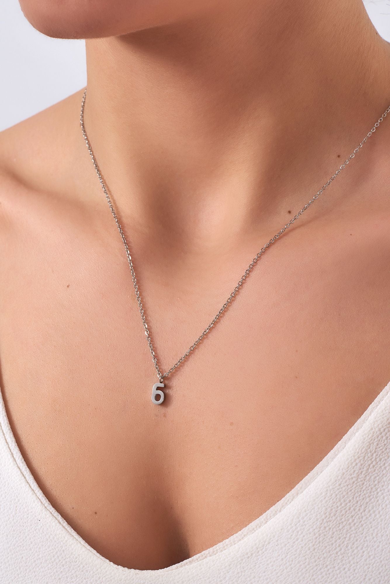 Necklace with initial ნ