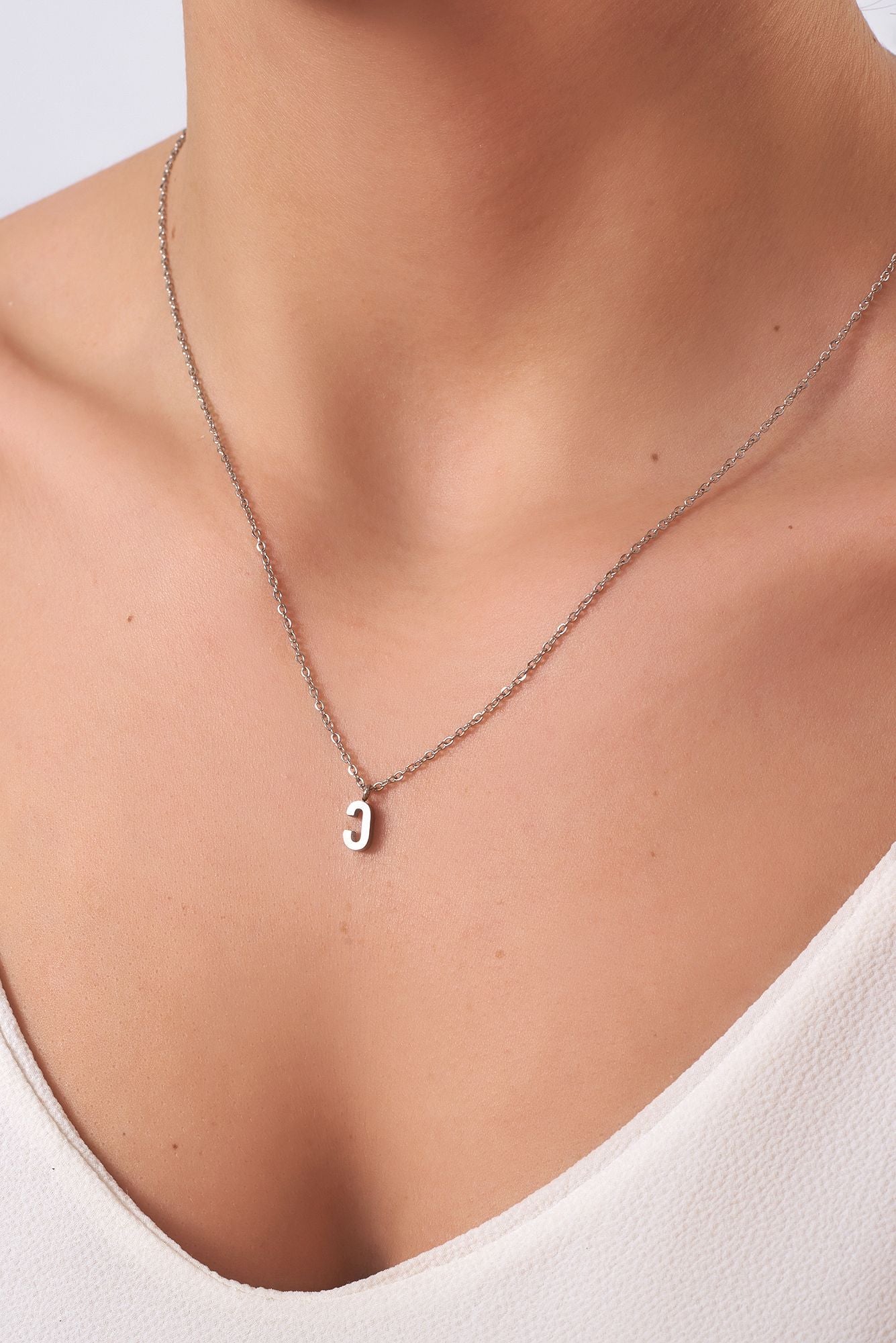 Necklace with initial ე