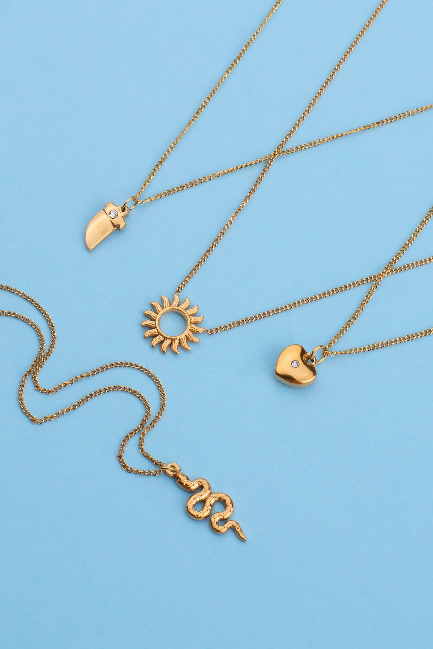 Heart necklace with crystal