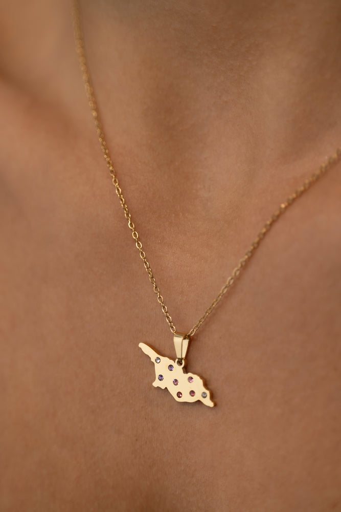 Map of Georgia necklace