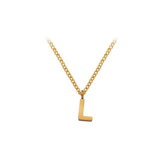 Necklace with initial L
