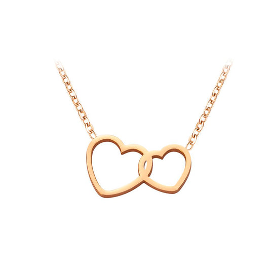 Necklace with two hearts