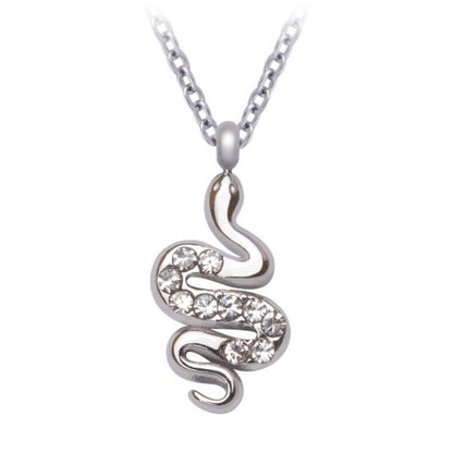 Snake necklace with zircons