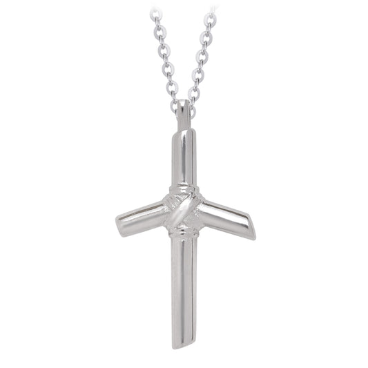 Silver necklace cross