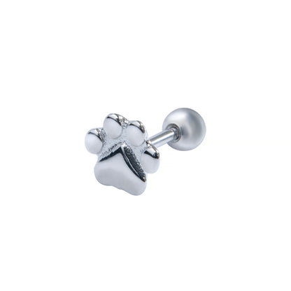 Silver earring piercing