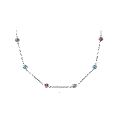 Gold-plated crystal necklace