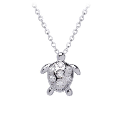 Silver necklace turtle