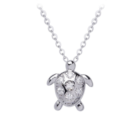 Silver necklace turtle