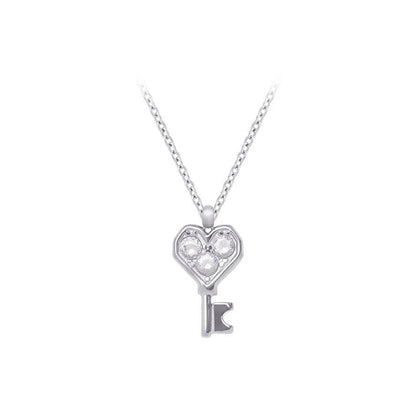 Necklace heart with crystal