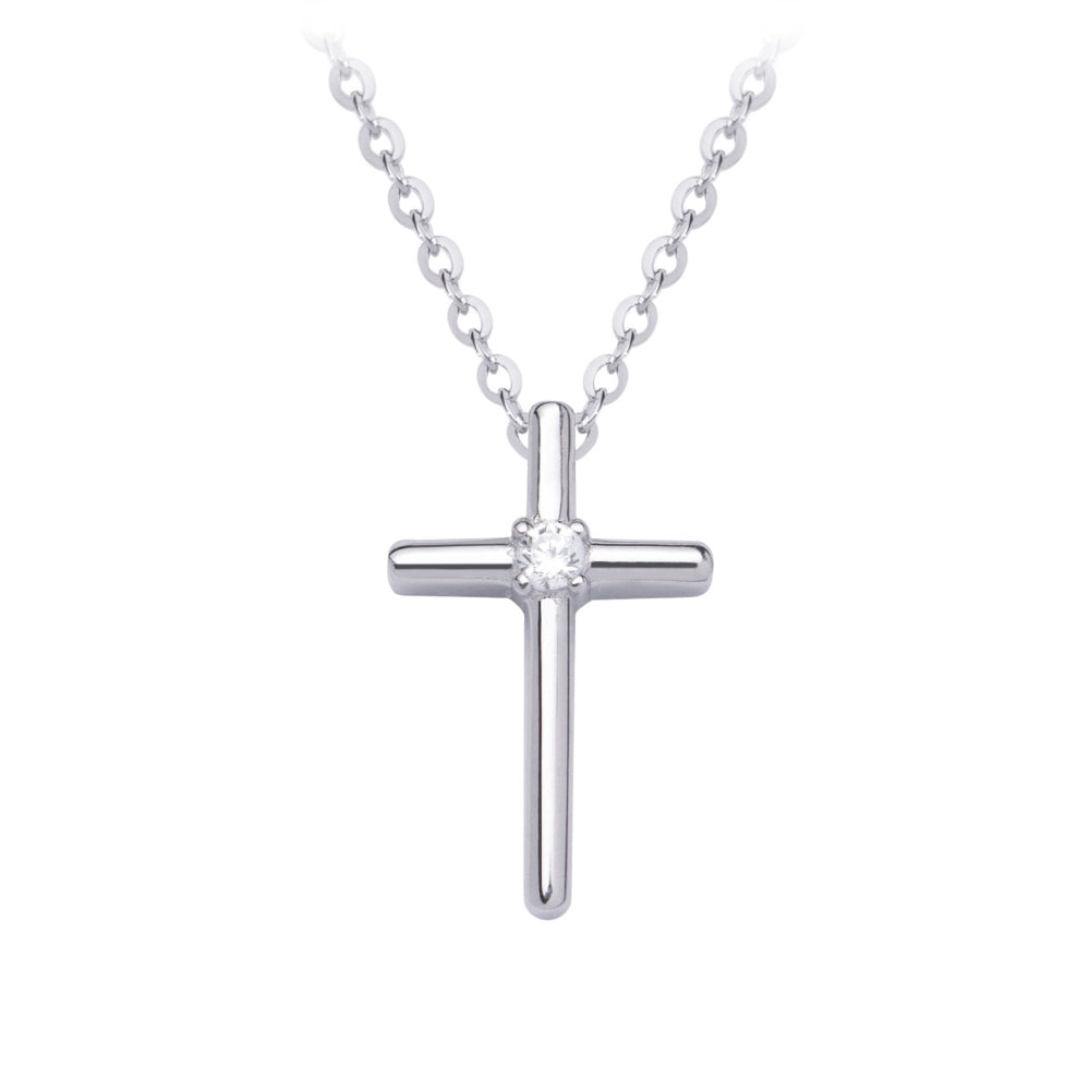 Silver necklace cross