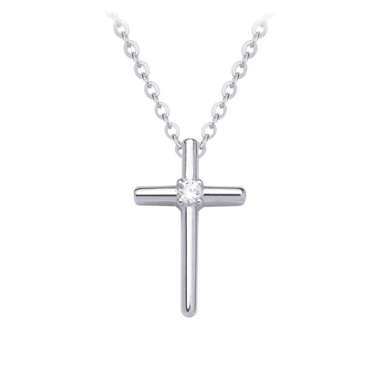 Silver necklace cross