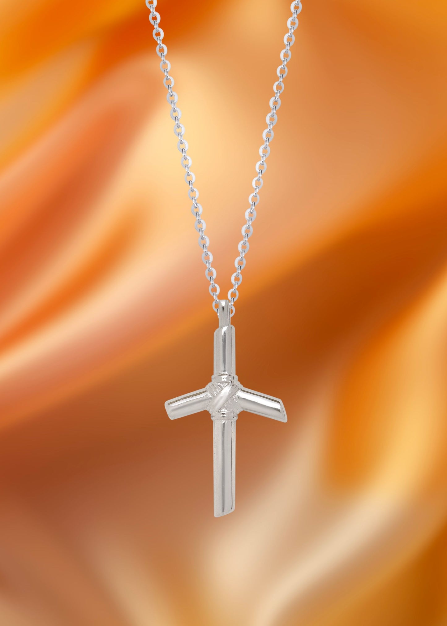 Silver necklace cross