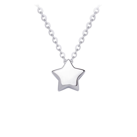 Silver necklace star