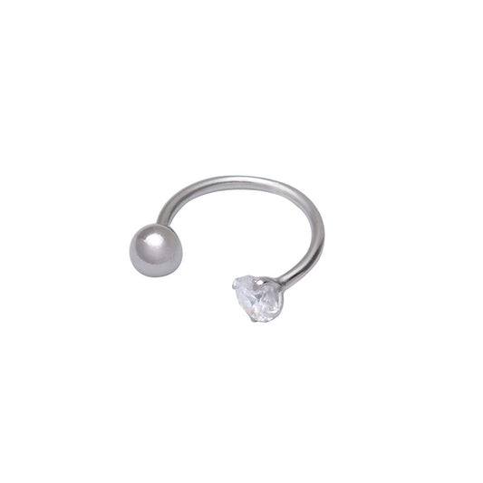 Silver septum with zircon