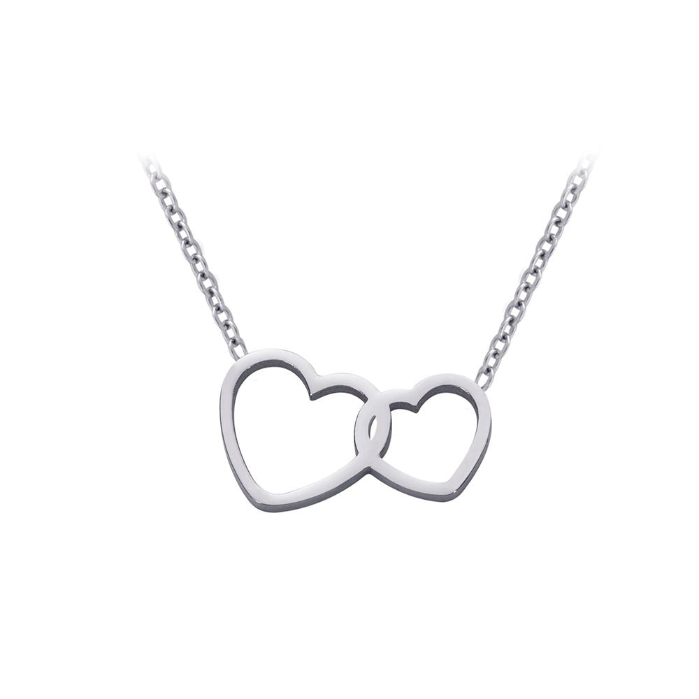 Necklace with two hearts