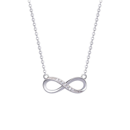 Silver necklace infinity