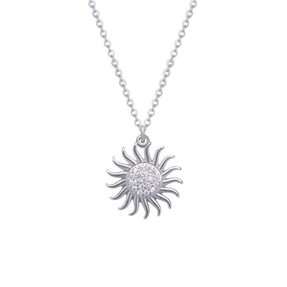 Silver necklace sun