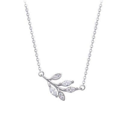 silver necklace branch