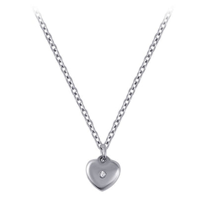 Necklace heart with crystal