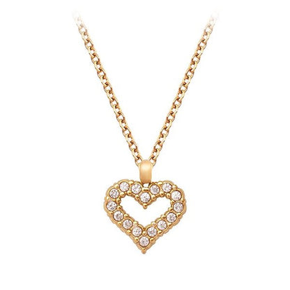 Necklace heart with crystal