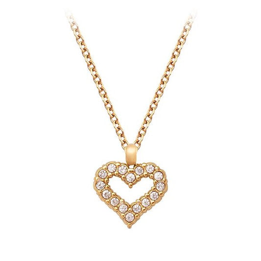 Necklace heart with crystal