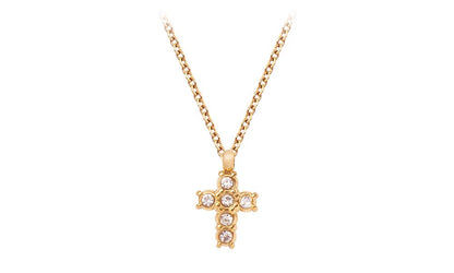 Cross necklace with crystals